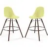 Taburetes de Bar - Diseño Escandinavo - Patas de Madera Oscura - Pack de 2 - Skögur image 9