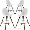 Taburetes de Comedor - Diseño Escandinavo - Patas de Madera Oscura - Pack de 4 - Skögur image 9