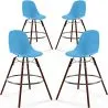Taburetes de Comedor - Diseño Escandinavo - Patas de Madera Oscura - Pack de 4 - Skögur image 9