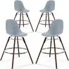 Taburetes de Comedor - Diseño Escandinavo - Patas de Madera Oscura - Pack de 4 - Skögur image 9