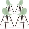 Taburetes de Comedor - Diseño Escandinavo - Patas de Madera Oscura - Pack de 4 - Skögur image 9