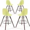 Taburetes de Comedor - Diseño Escandinavo - Patas de Madera Oscura - Pack de 4 - Skögur image 9