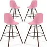 Taburetes de Comedor - Diseño Escandinavo - Patas de Madera Oscura - Pack de 4 - Skögur image 9