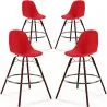 Taburetes de Comedor - Diseño Escandinavo - Patas de Madera Oscura - Pack de 4 - Skögur image 9
