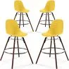 Taburetes de Comedor - Diseño Escandinavo - Patas de Madera Oscura - Pack de 4 - Skögur image 9