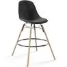Taburete de Bar de Terciopelo - Diseño Escandinavo y Patas de Madera - Skögur image 9