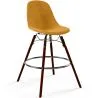 Taburete de Bar de Terciopelo - Diseño Escandinavo y Patas de Madera Oscura - Skögur image 9