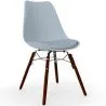 Silla de Comedor con Cojín - Diseño Escandinavo y Patas de Madera oscura - Skögur image 9
