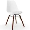 Silla de Comedor con Cojín - Diseño Escandinavo y Patas de Madera oscura - Skögur image 9