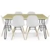 Pack Mesa Hairpin (90x15cm) + 6 Sillas de Comedor Nórdicas Skögur  image 9