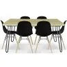 Pack Mesa Hairpin (90x15cm) + 6 Sillas de Comedor Nórdicas Skögur  image 9