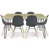 Pack Mesa Hairpin (90x15cm) + 6 Sillas de Comedor Nórdicas Skögur  image 9