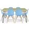 Pack Mesa Hairpin (90x15cm) + 6 Sillas de Comedor Nórdicas Skögur  image 9