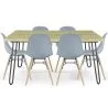 Pack Mesa Hairpin (90x15cm) + 6 Sillas de Comedor Nórdicas Skögur  image 9