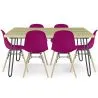 Pack Mesa Hairpin (90x15cm) + 6 Sillas de Comedor Nórdicas Skögur  image 9