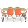 Pack Mesa Hairpin (90x15cm) + 6 Sillas de Comedor Nórdicas Skögur  image 9