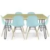Pack Mesa Hairpin (90x15cm) + 6 Sillas de Comedor Nórdicas Skögur  image 9
