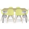 Pack Mesa Hairpin (90x15cm) + 6 Sillas de Comedor Nórdicas Skögur  image 9