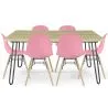Pack Mesa Hairpin (90x15cm) + 6 Sillas de Comedor Nórdicas Skögur  image 9