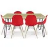 Pack Mesa Hairpin (90x15cm) + 6 Sillas de Comedor Nórdicas Skögur  image 9