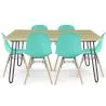 Pack Mesa Hairpin (90x15cm) + 6 Sillas de Comedor Nórdicas Skögur  image 9