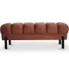Banco Estilo Chesterfield Tapizado En Terciopelo Con Patas De Hierro - Hamptons image 9