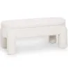 Banco Con Almacenamiento Tapizado En Tela Bouclé Blanco Roto – Asiento Moderno Para Salón Y Dormitorio - Boreta image 9