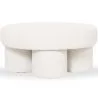 Ottoman de diseño en bouclé blanco – Mesa de centro moderna - Sera image 9