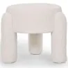 Taburete Tapizado En Tela Bouclé Blanco Roto – Asiento Moderno Para Salón Y Dormitorio - Boreta image 9
