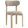 Silla de comedor tapizada en Chenille -  Patas efecto roble - Diseño ergonómico y moderno - Okare image 9