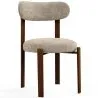 Silla de comedor tapizada en Chenille -  Patas efecto madera oscura - Diseño ergonómico y moderno - Okare image 9