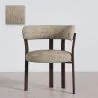 Sillón de salón con Reposabrazos tapizado en Chenille -  Patas efecto madera oscura - Diseño ergonómico y moderno - Okare image 9