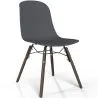 Silla de comedor con patas de madera oscura – Estilo moderno y funcionalidad -Broly image 9
