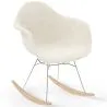 Silla Mecedora Bouclé con Brazos – Diseño Escandinavo con Acero y Madera - Nordika image 9
