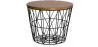 Mesa Auxiliar Redonda - Diseño Industrial - Madera y Metal - Basker image 9
