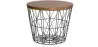 Mesa Auxiliar Redonda - Diseño Industrial - Madera y Metal - Basker image 9
