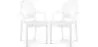 Pack de 2 Sillas de comedor Transparentes - Diseño con Reposabrazos - Louis XIV image 9
