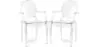 Pack de 2 Sillas de comedor Transparentes - Diseño con Reposabrazos - Louis XIV image 9