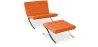 Sillón de Diseño con Reposapiés - Tapizado en Cuero - Town image 9