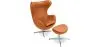 Sillón con Reposapiés - Diseño Huevo - Tapizado en Cuero - Brave  image 9