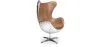 Sillón de Diseño con Reposabrazos - Diseño Huevo - Cuero y Metal - Cocoon  image 9