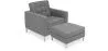 Sillón de Diseño con Reposapiés - Tapizado en Cachemira - Konel  image 9