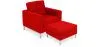 Sillón de Diseño con Reposapiés - Tapizado en Cachemira - Konel  image 9