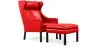 Sillón con Reposapiés - Tapizado en Cuero - Micah image 9