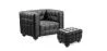 Sillón con Reposapiés  - Tapizado en Cuero - Acolchado - Nubus image 9
