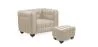 Sillón con Reposapiés  - Tapizado en Cuero - Acolchado - Nubus image 9