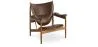 Sillón de Diseño con Reposabrazos - Madera y Cuero - Captain  image 9