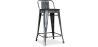 Taburete de Bar con Respaldo Diseño Industrial - Madera y Acero - 60 cm -  Stylix image 9