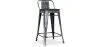 Taburete de Bar con Respaldo Diseño Industrial - Madera y Acero - 60 cm -  Stylix image 9