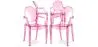 Pack de 4 Sillas de comedor Transparente - Diseño con Reposabrazos - Louis XIV image 9